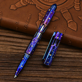 Star Sky Hand Titanium Alloy Tactical Pen Multifunctional Window Breaker Writing Pen EDC Tool Business Signature Writing Pen