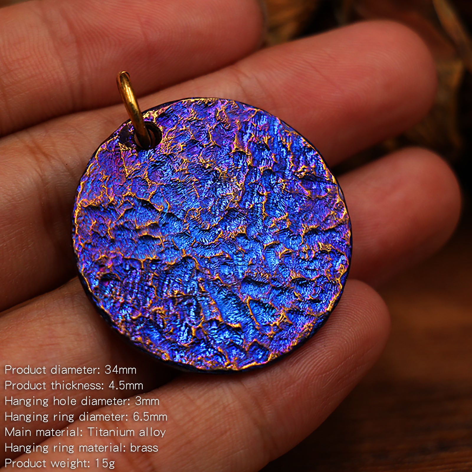 Limited edition titanium alloy starry sky medallion necklace pendant Qixi gift tag keychain pendant EDC