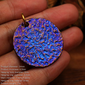 Limited edition titanium alloy starry sky medallion necklace pendant Qixi gift tag keychain pendant EDC