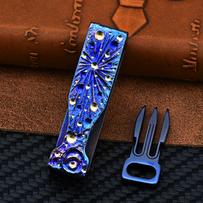 Star Sky Limited Titanium Waist Belt Buckle Titanium Alloy Keychain Portable EDC Outdoor Tool Corrosion Resistant Everyday Carry