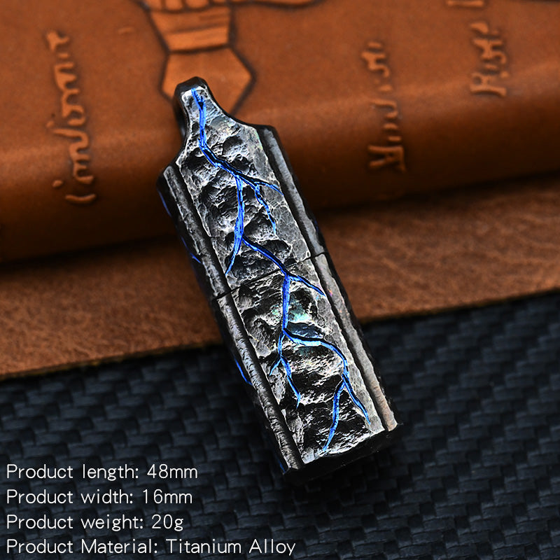 Handmade Titanium Mechanical Automatic IgnitionLighter Alloy Material EDC Gift Box