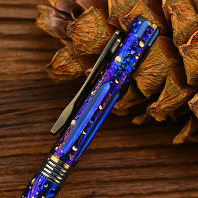 Star Sky Limited Titanium Alloy Tactical Pen Hand Carved Edition Tungsten Pen Decompression Metal Signature Neutral Pen EDC