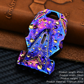 Starry Sky Limited Titanium Alloy Three-tube whistle Waterproof High Decibel Training Whistle Outdoor Survival Tool Camping EDC