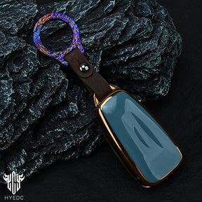 Star Sky Limited Titanium Alloy Mechanical Press Key Ring Pendant Simple Mini Clasp Round Keychain Fit A Variety Of Keys EDC