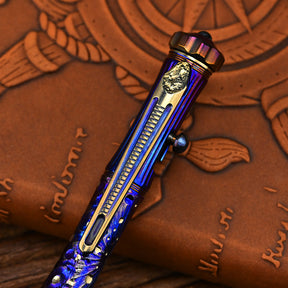 Star Sky Limited Edition Titanium Alloy Tactical Pen Hand Carved Rotary Gyro Multifunctional Self-defense Broken Window G2 Pen E