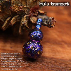 Star Sky Gourd Shape Mini Waterproof Pill Case Titanium Alloy Outdoor First Aid Medicine Moisture-proof Sealed Storage Keychian