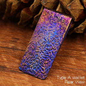 Handmade Starry Sky Limited Edition Titanium Alloy Metal Star Sky Wallet Banknote Clip Mini Credit Card Portable Wallet Gift