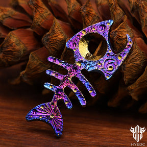 Star Sky Titanium Alloy EDC Multifunctional Tools Fish bone Shape Bottle Opener Portable Keychain Manual Can Opener Outdoor