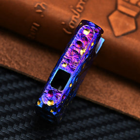 Starry Sky Limited Edition Titanium Alloy Whistle Double Tube High Audio Hand Carved Outdoor Survival Referee Whistle EDC