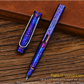 Handmade Starry Sky Limited Edition Titanium Alloy Pen Signature Pen Gel Pen Heavy Handle Pen EDC