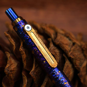 HCYEDC Star Sky Hand Carving Titanium alloy Automatic Pencil Signature PenTactical Bolt Action Pen refill Writing Gun-bolt Pen Multifunctional Tactical Pen EDC