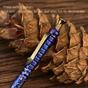 Titanium Alloy Tactical Pen Hand Carved Star Sky Limited Edition Metal Signature Neutral Outdoor Stationery EDC