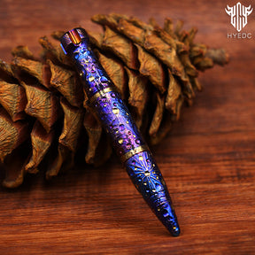 Star Sky Titanium Alloy Tactical Pen Hand Carved  Pen Limited Edition Metal Signature Neutral Pen  EDC