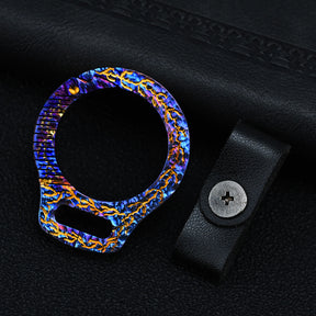 Star Sky Limited Titanium Alloy Mechanical Press Key Ring Pendant Simple Mini Clasp Round Keychain Fit A Variety Of Keys EDC