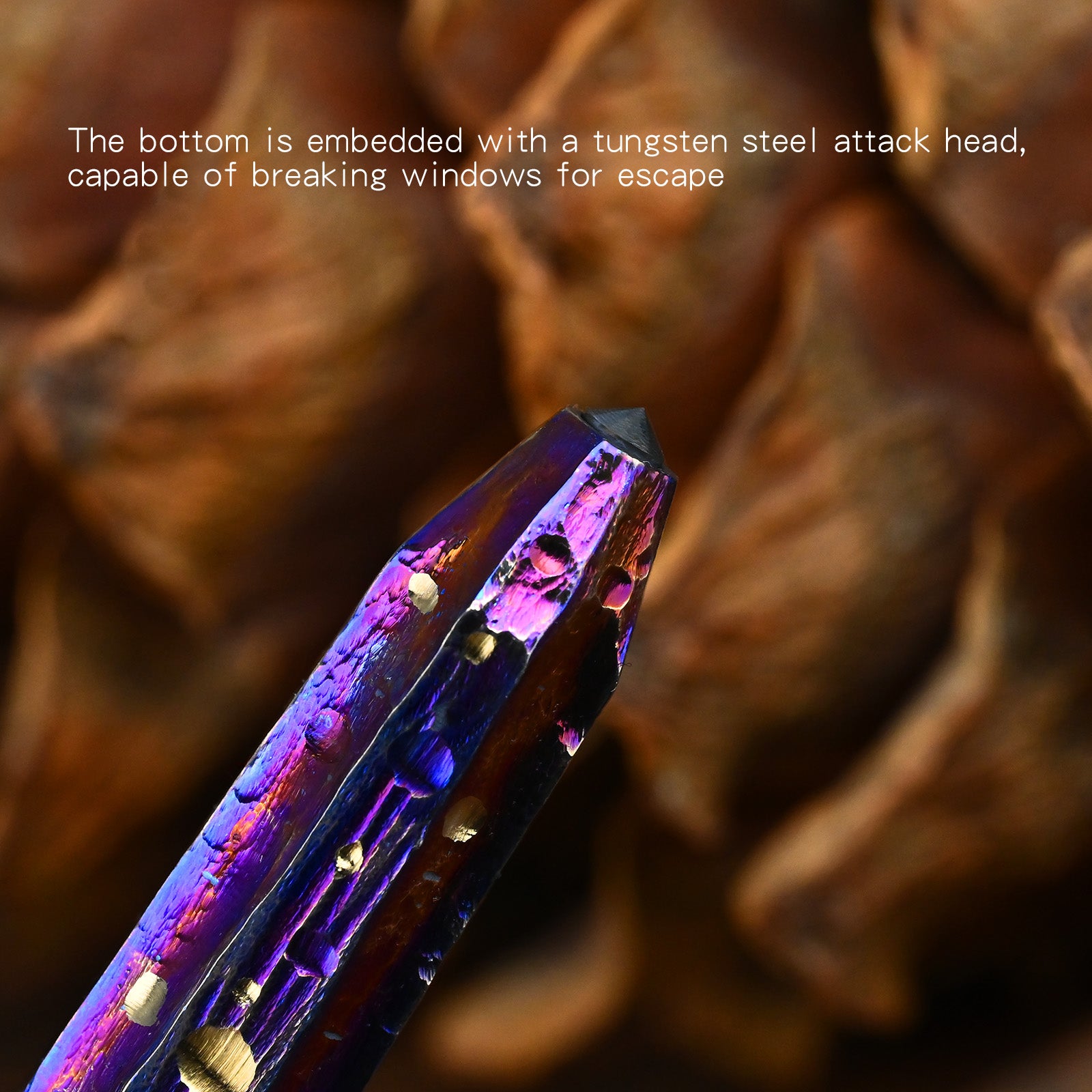 HCYEDC Hand Carved Titanium Alloy Tactical Pen EDC Star Sky Design Limited Edition Tungsten Metal Signature Neutral Pen Pen Body Using Design for Writing Tactical Defense Emergency Defense Escape