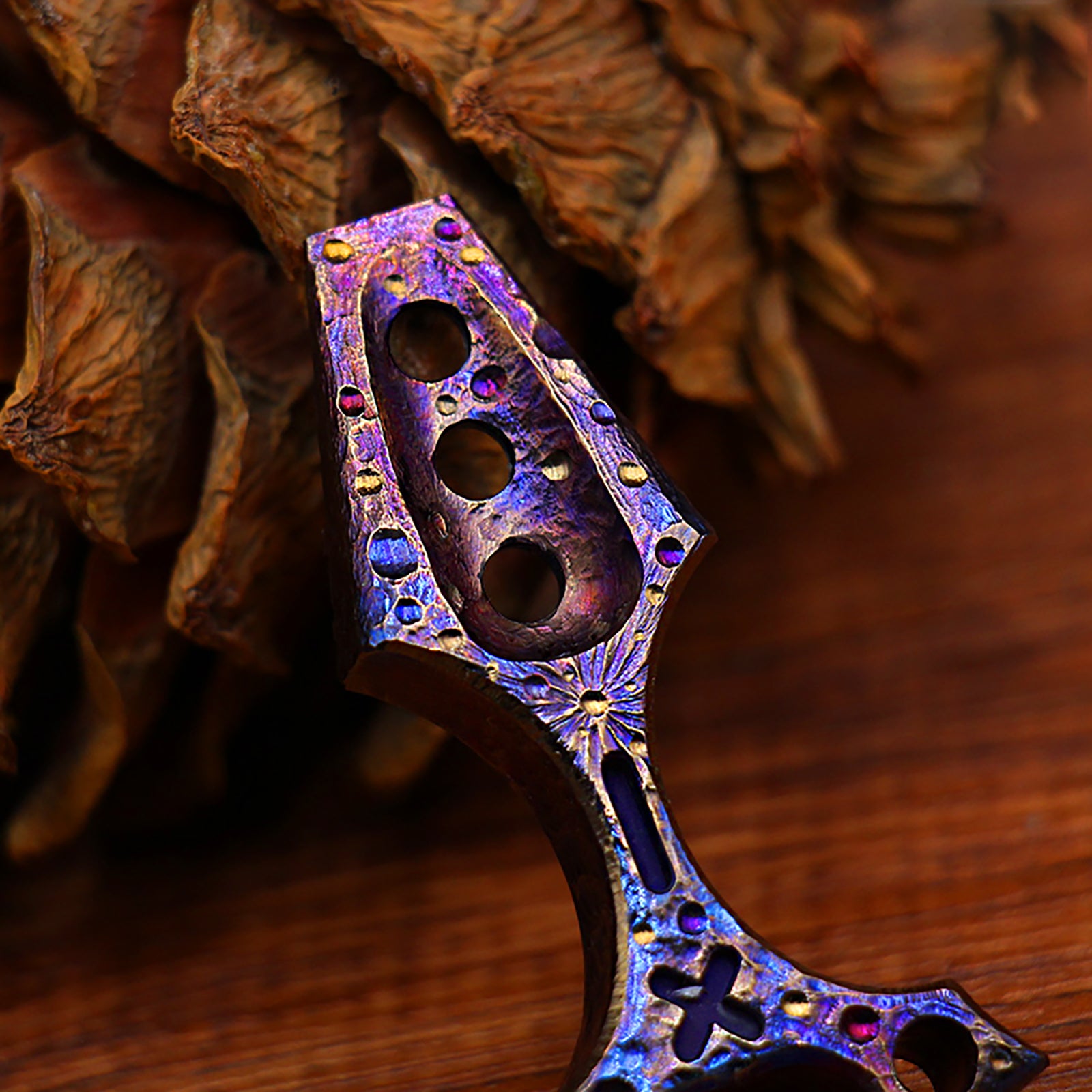 Starry Sky Limited Edition Hand Carving Titanium Crowbar Outdoor Multi Functional Survival Tool Bottle Opener Portable EDC