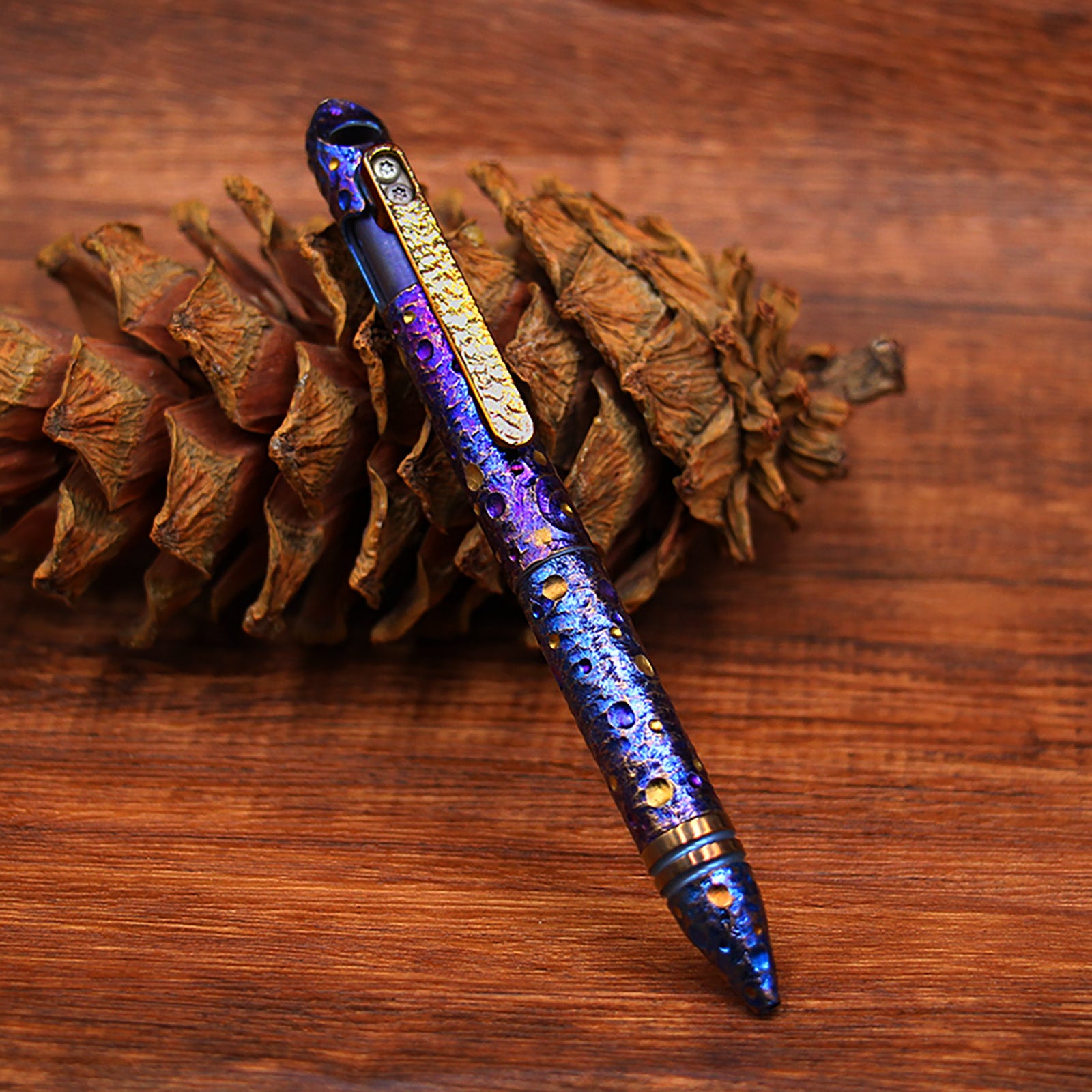 Titanium Alloy Tactical Pen Hand Carved Star Sky Limited Edition Tungsten Pen Decompression Metal Signature Neutral Pen EDC