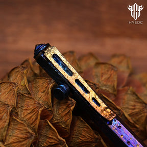 Titanium Alloy Tactical Pen Hand Carved Star Sky Limited Edition Tungsten Pen Decompression EDC Metal Signature Neutral Pen