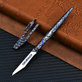Titanium Hand Carving Rock TextureTitanium Alloy Art Knife Keychain Portable Disassembly Tool EDC