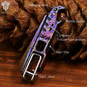 Starry Sky Limited Edition Titanium Alloy Nail Clippers Anti-Splash High-End Fingernail Cutter for Outdoor Camping EDC Tool