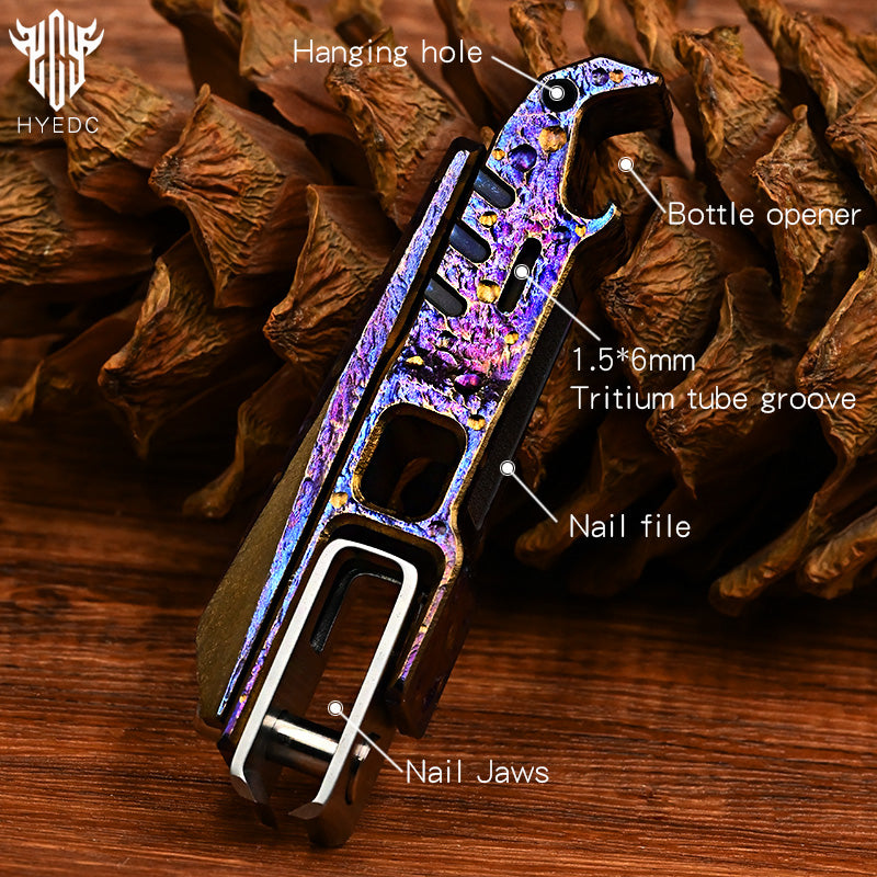 Starry Sky Limited Edition Titanium Alloy Nail Clippers Anti-Splash High-End Fingernail Cutter for Outdoor Camping EDC Tool