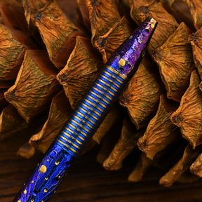 Hand Carved Titanium Alloy Tactical Pen EDC Star Sky Limited Edition Metal Signature Pen for Tactical Use
