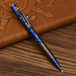 Hand Carved Titanium Alloy Tactical Pen - Star Sky Limited Edition Decompression Tungsten Metal Signature Neutral EDC Pen
