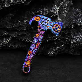 Hand Carved Mini Titanium Alloy Crowbar Outdoor Small Tools Key Chain Pendant Style Multifunctional Unpacking Bottle Opener EDC