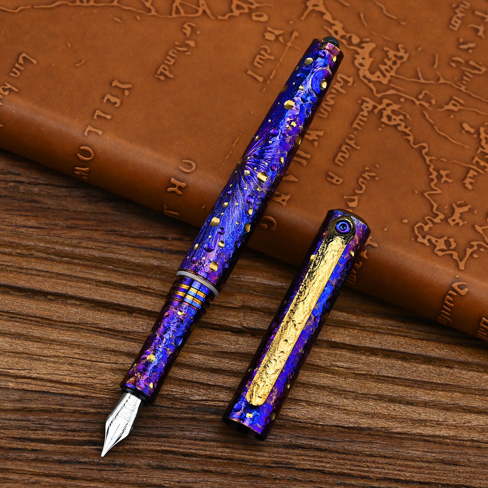 Star Sky Titanium Alloy Tactical Pen High-End Business Students Retro Titanium Black Writing Pen For Gift EDC