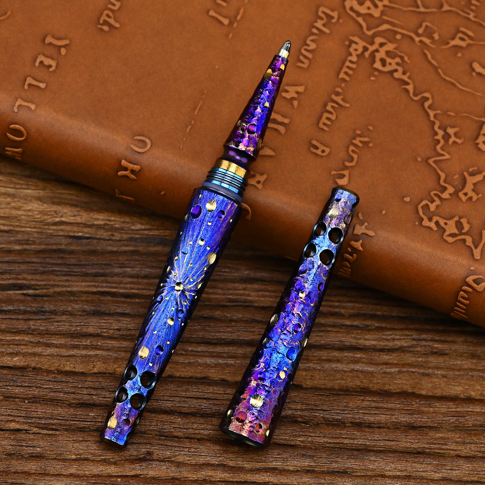 Star Sky Limited EditionTitanium Alloy Tactical Pen Hand Carved  Pen Metal Signature Neutral Pen  EDC