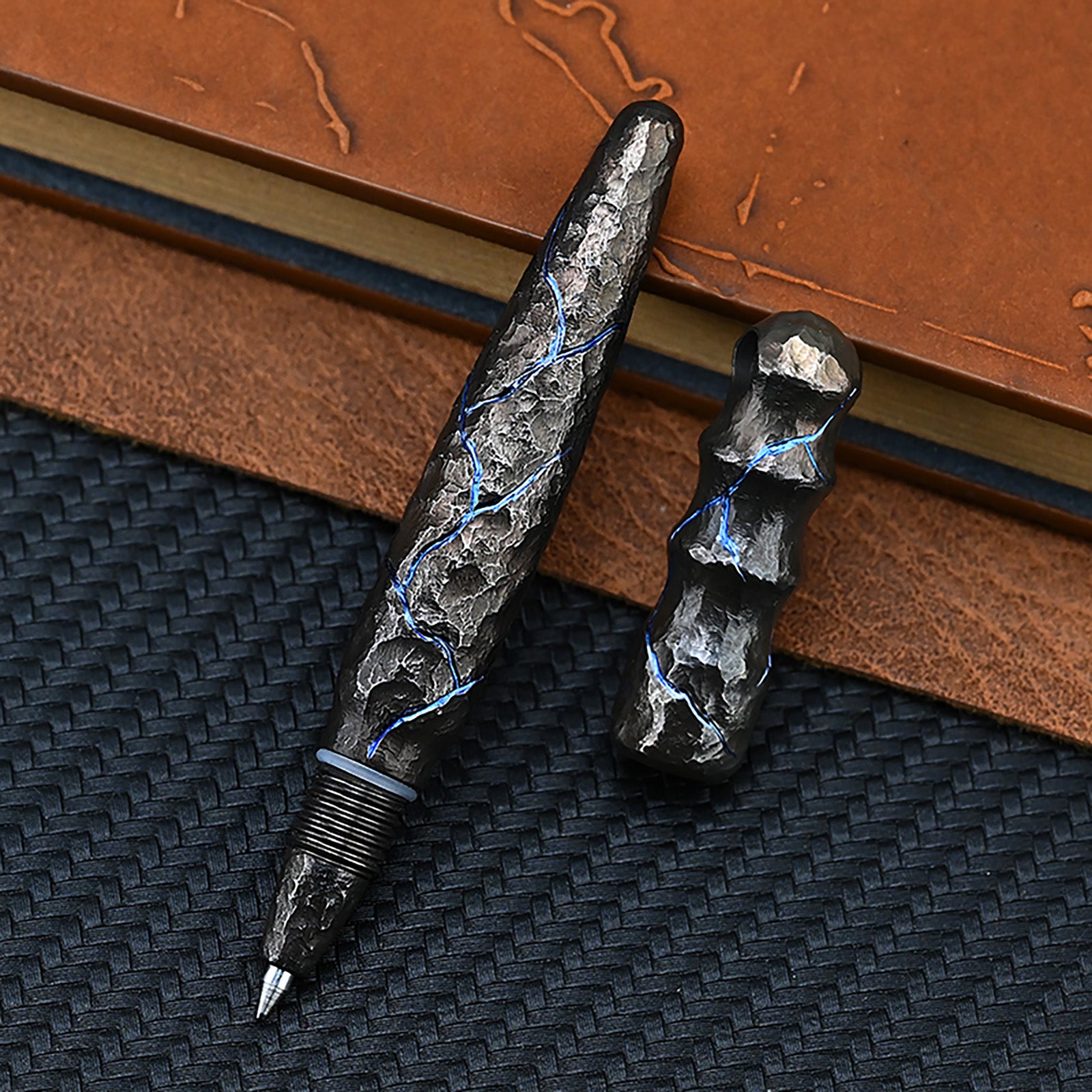HCYEDC Limited Edition Mini Tactical Pen Titanium Alloy EDC Hand CarvingStone GrainSignature Pen
