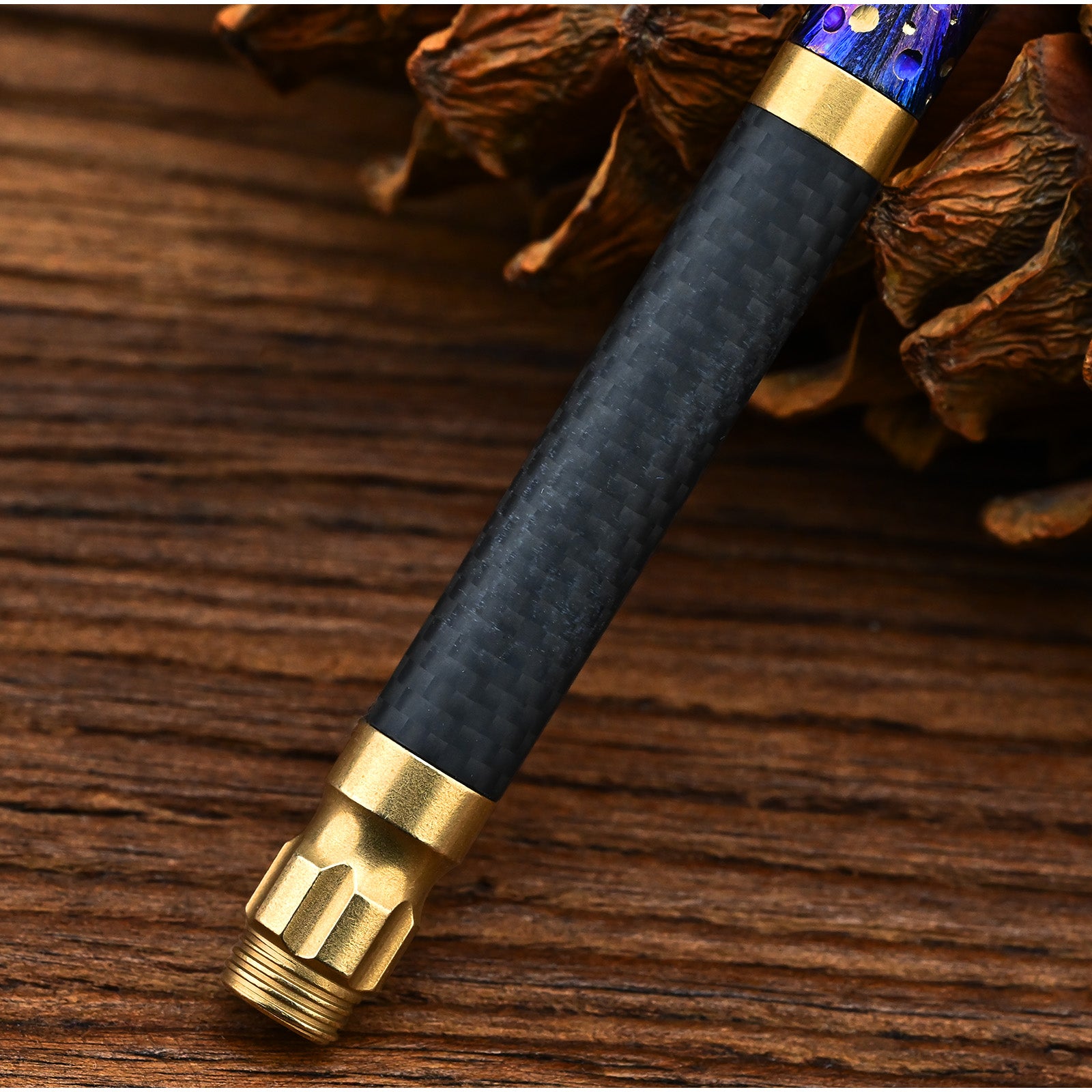 Star Sky Hand Carved Titanium Alloy Tactical Pen - Limited Edition EDC Metal Signature Neutral Outdoor Stationery