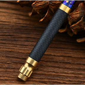 Star Sky Hand Carved Titanium Alloy Tactical Pen - Limited Edition EDC Metal Signature Neutral Outdoor Stationery