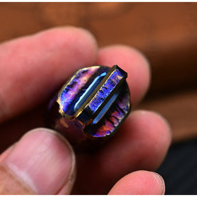 Star Sky Handmade Titanium Mechanical Automatic Ignition Gasoline Lighter with Alloy Material And Gift Box EDC