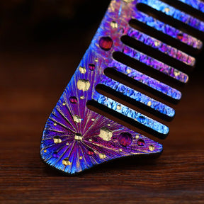 Starry Sky Limited Edition Titanium Alloy Comb Special Anti static Male and Female Home Massage Comb Portable Bottle Opener EDC