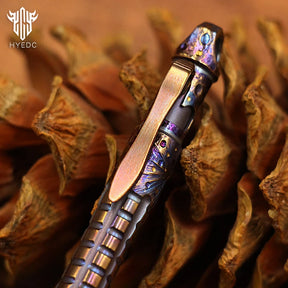 Titanium Alloy Tactical Pen Hand Carved Star Sky EDC Limited Edition Metal Signature Neutral Pen