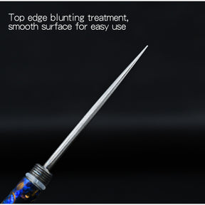 Hand carved Portable Titanium ToothpicksToothpicks Keychain with Metal Toothpick Holder for Outdoor Picnic Camping Accessorie