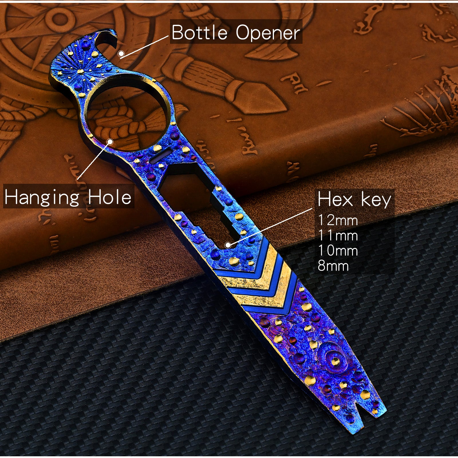 Star Sky Limited Titanium Alloy Crowbar Portable Multitool Wrench Multifunctional Survival Tool Outdoor Bottle Opener EDC