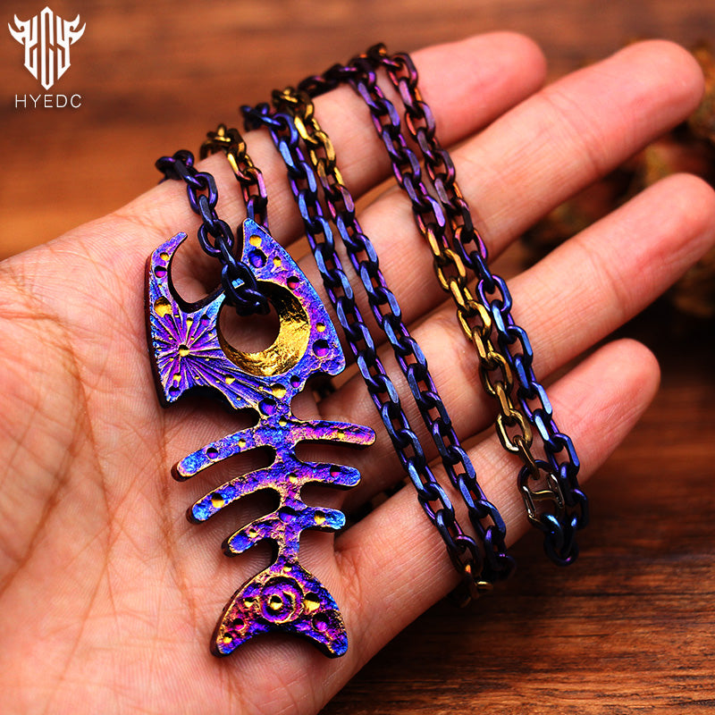 Star Sky Titanium Alloy EDC Multifunctional Tools Fish bone Shape Bottle Opener Portable Keychain Manual Can Opener Outdoor