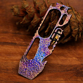 Limited Edition Titanium Alloy Multi-Function Screwdriver Crowbar Bottle Opener Outdoor Crowbar Hand Carving Starry Sky EDC