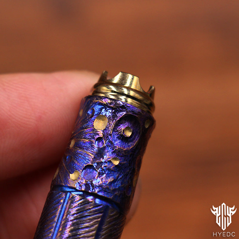 Titanium Alloy Tactical Pen Hand Carved Star Sky Limited Edition Metal Signature Neutral Pen EDC