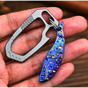HCYEDC Star Sky Limited Titanium Survival Whistle Compact Emergency Safety Whistle Rust-Proof Whistles for Camping Rescue Training