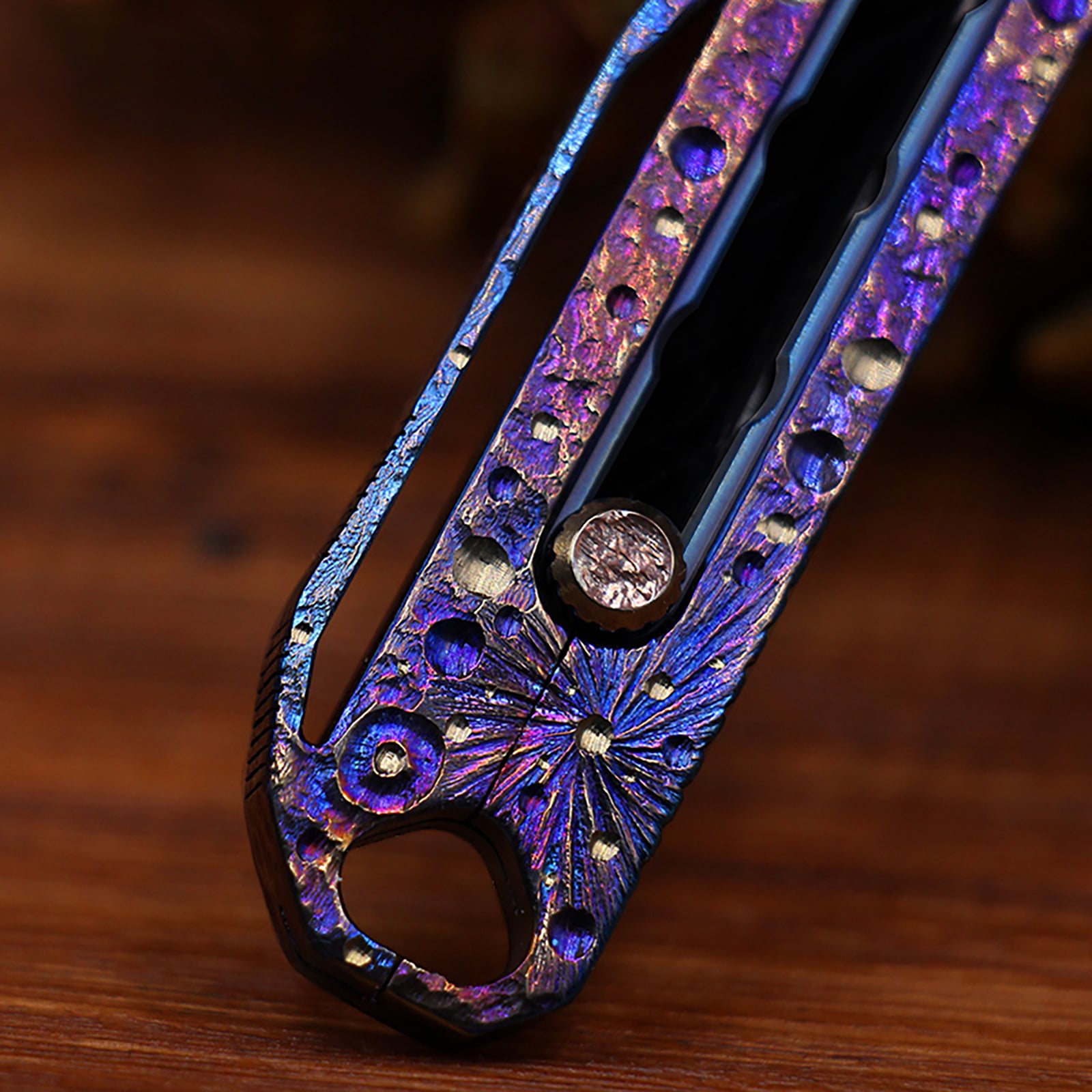 Star Sky Titanium Multifunctional Alloy Push Knife Multifunctional Pocket Cutter Paper Knife can Replace Blade Art Knife Wallpap
