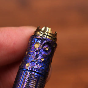 Titanium Alloy Tactical Pen Hand Carved Star Sky Limited Edition Metal Signature Neutral Pen EDC