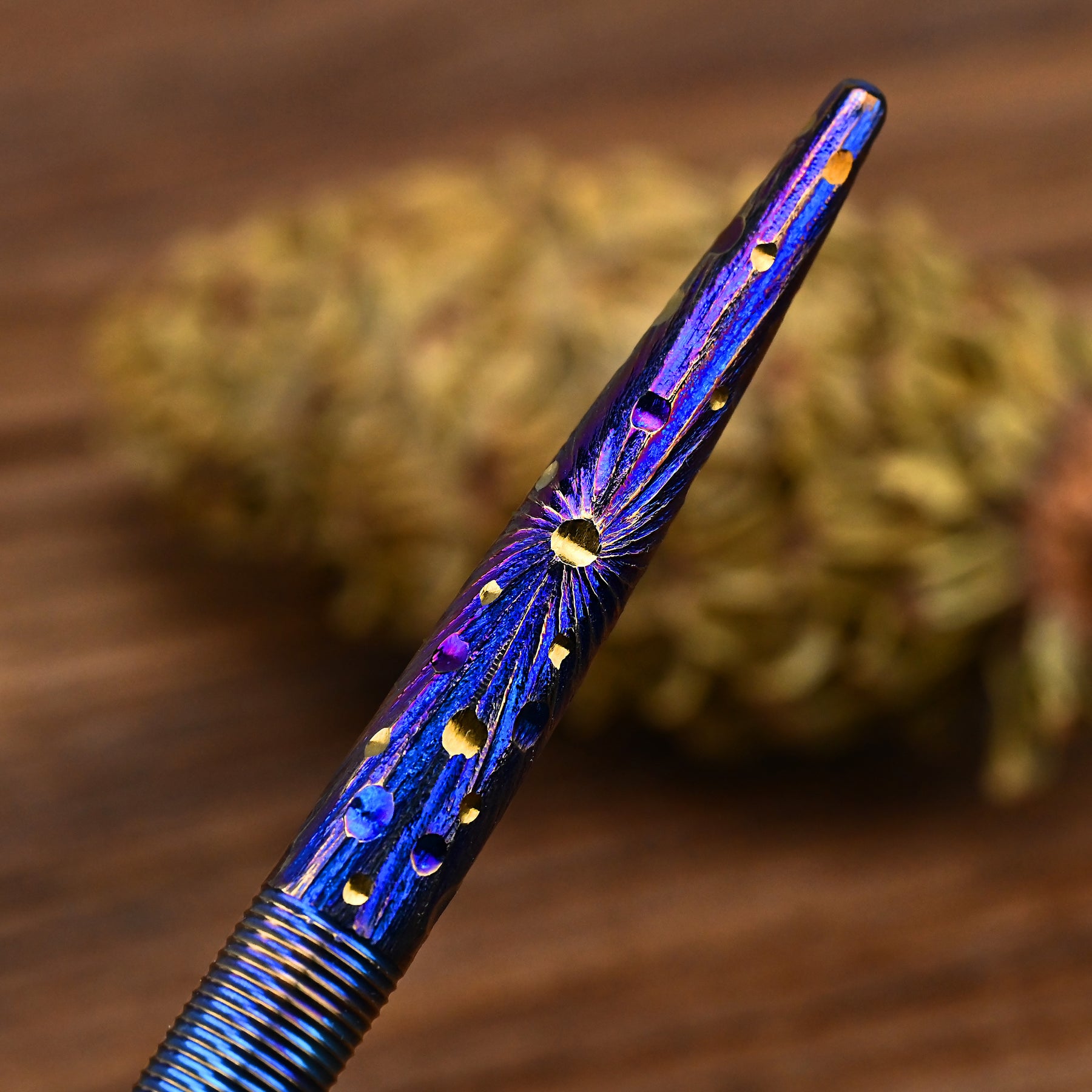 Titanium Hand Starry Sky TextureTitanium Alloy Art Knife Keychain Portable Disassembly Tool EDC