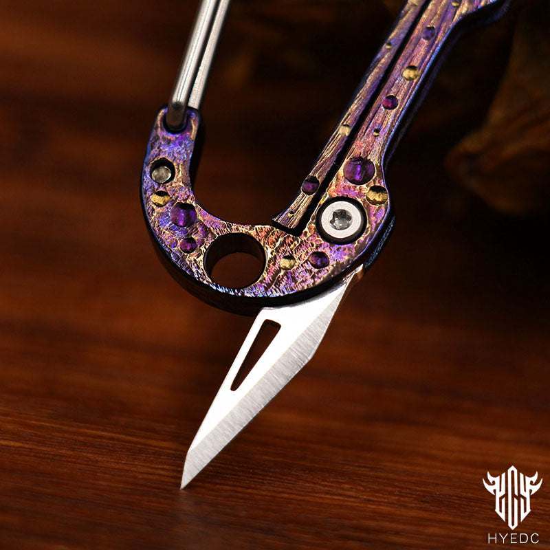 Limited Starry Sky Version Titanium Alloy Outdoor Multi-Functional Keychain Mini Knife Portable