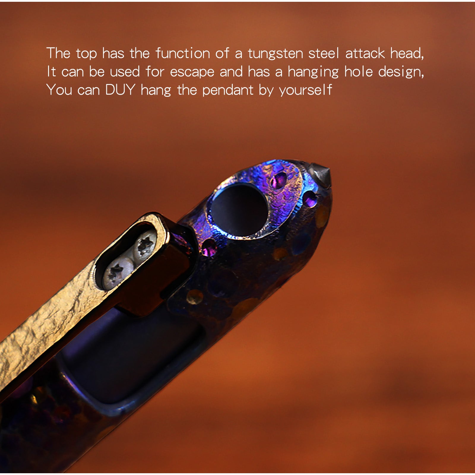 Titanium Alloy Tactical Pen Hand Carved Star Sky Limited Edition Tungsten Pen Decompression Metal Signature Neutral Pen EDC