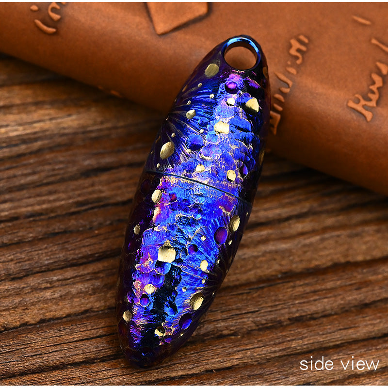 Star Sky Limited Mini Titanium Fuel Oil Lighter Waterproof Moisture Proof EDC Tool with Sealed Compartment for Medicine