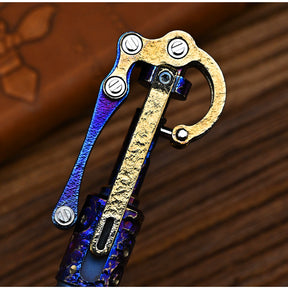 Star Sky Multipurpose Titanium Alloy Tactical Ballpoint Pen Self Defense Writing Tool for Outdoor Mechanical Punk Style EDC