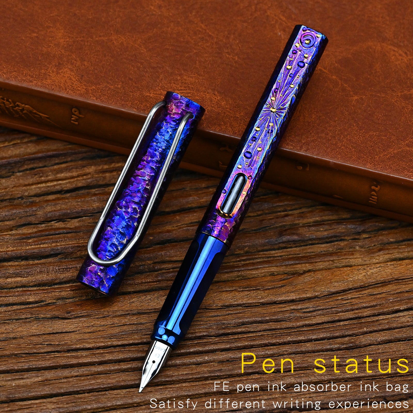 Handmade Starry Sky Limited Edition Titanium Alloy Pen Signature Pen Gel Pen Heavy Handle Pen EDC